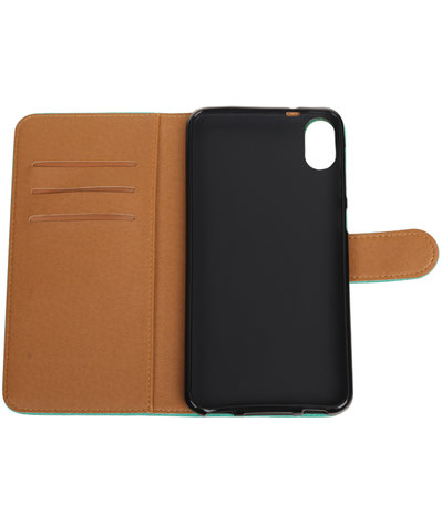 Groen Pull-Up PU booktype wallet hoesje voor HTC Desire 825