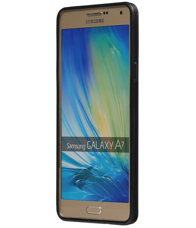 Zwart Brocant TPU back case cover hoesje voor Samsung Galaxy A7