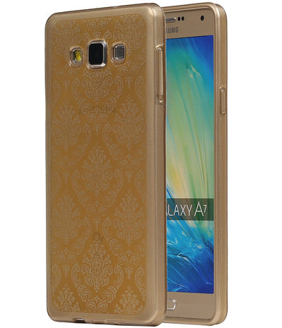 Goud Brocant TPU back case cover hoesje voor Samsung Galaxy A7