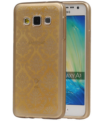 Goud Brocant TPU back case cover hoesje voor Samsung Galaxy A3