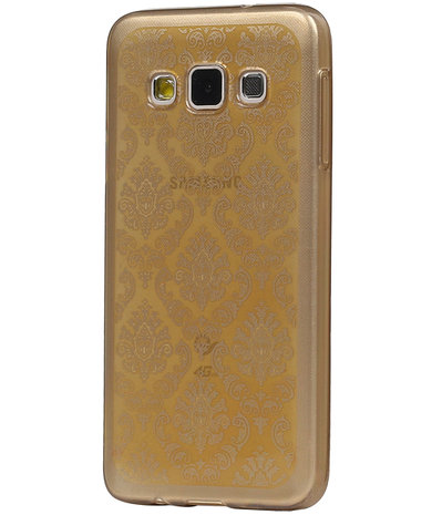 Goud Brocant TPU back case cover hoesje voor Samsung Galaxy A3