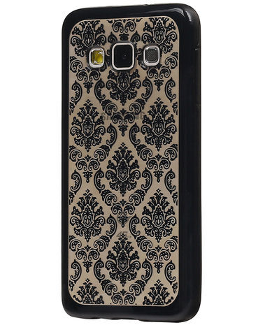 Zwart Brocant TPU back case cover hoesje voor Samsung Galaxy A3