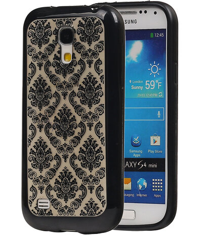Zwart Brocant TPU back case cover hoesje voor Samsung Galaxy S4 Mini