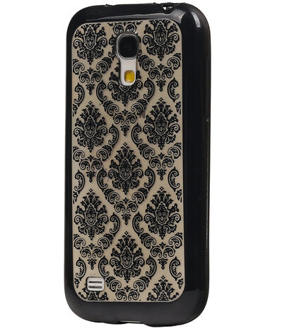 Zwart Brocant TPU back case cover hoesje voor Samsung Galaxy S4 Mini