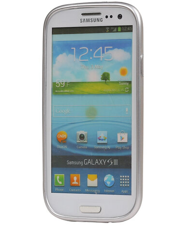 Zilver Brocant TPU back case cover hoesje voor Samsung Galaxy S3