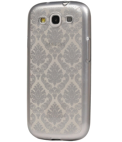 Zilver Brocant TPU back case cover hoesje voor Samsung Galaxy S3