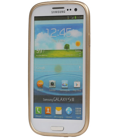 Goud Brocant TPU back case cover hoesje voor Samsung Galaxy S3