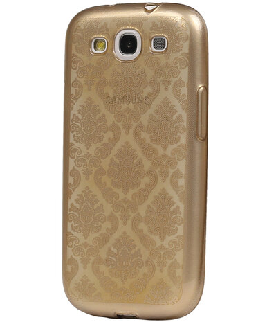 Goud Brocant TPU back case cover hoesje voor Samsung Galaxy S3