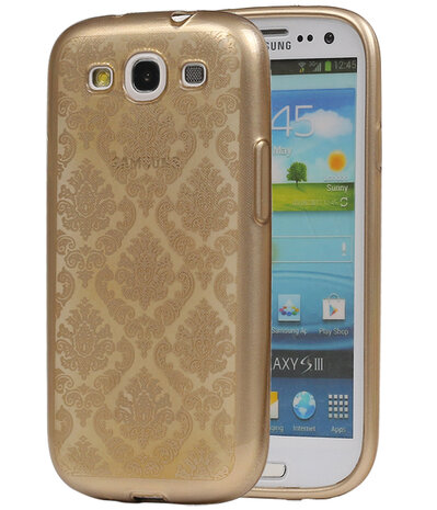 Goud Brocant TPU back case cover hoesje voor Samsung Galaxy S3