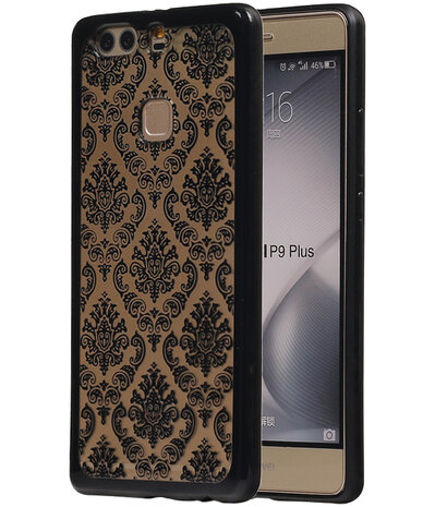 Zwart Brocant TPU back case cover hoesje voor Huawei P9 Plus