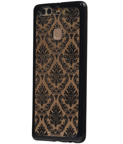 Zwart Brocant TPU back case cover hoesje voor Huawei P9 Plus