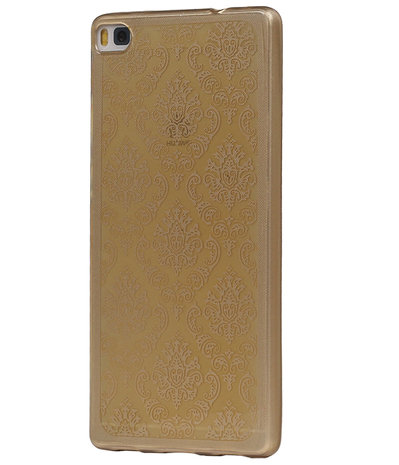 Goud Brocant TPU back case cover hoesje voor Huawei P8