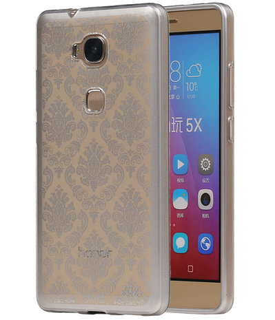 Zilver Brocant TPU back case cover hoesje voor Huawei Honor 5X