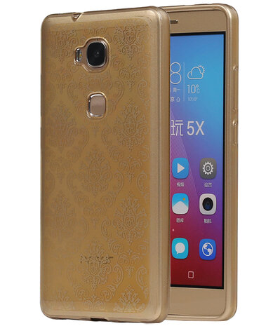 Goud Brocant TPU back case cover hoesje voor Huawei Honor 5X