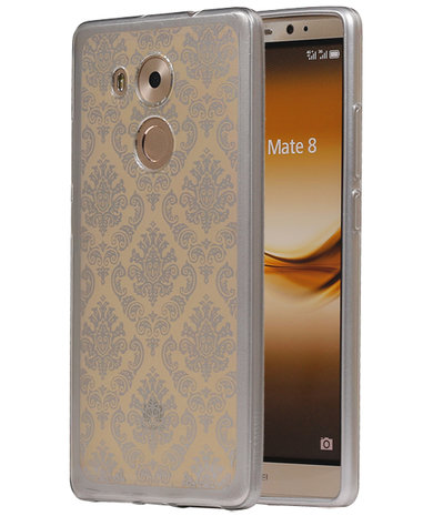 Zilver Brocant TPU back case cover hoesje voor Huawei Mate 8