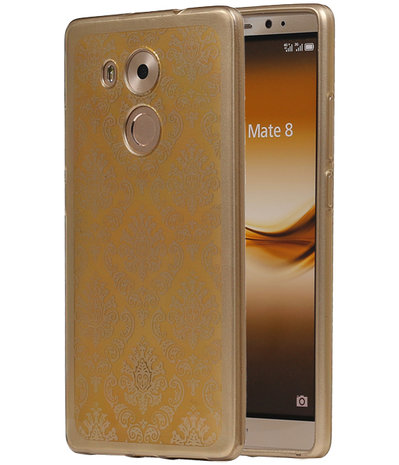 Goud Brocant TPU back case cover hoesje voor Huawei Mate 8