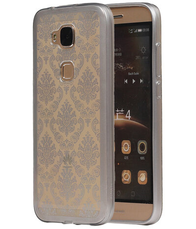 Zilver Brocant TPU back case cover hoesje voor Huawei G8