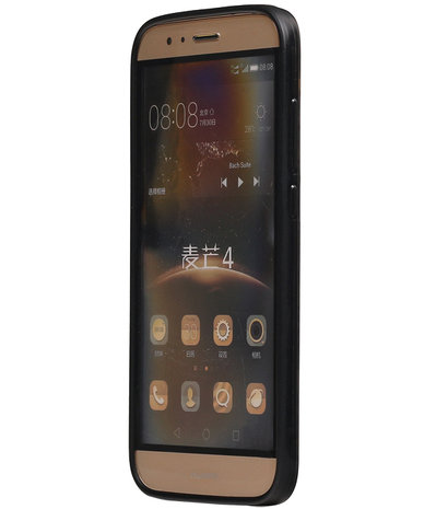 Zwart Brocant TPU back case cover hoesje voor Huawei G8