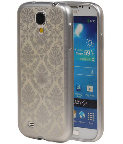 Zilver Brocant TPU back case cover hoesje voor Samsung Galaxy S4