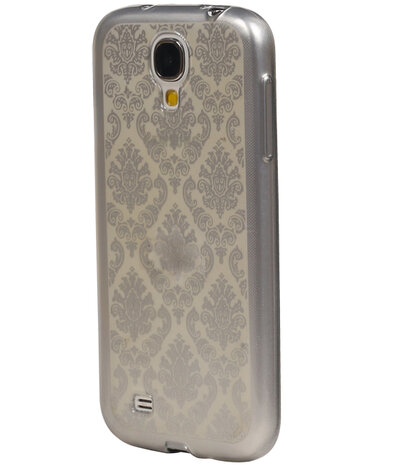 Zilver Brocant TPU back case cover hoesje voor Samsung Galaxy S4