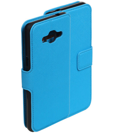 Blauw Samsung Galaxy J3 Pro TPU wallet case booktype hoesje HM Book