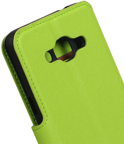 Groen Samsung Galaxy J3 Pro TPU wallet case booktype hoesje HM Book