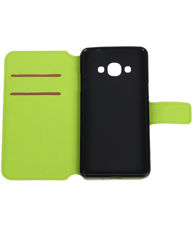 Groen Samsung Galaxy J3 Pro TPU wallet case booktype hoesje HM Book