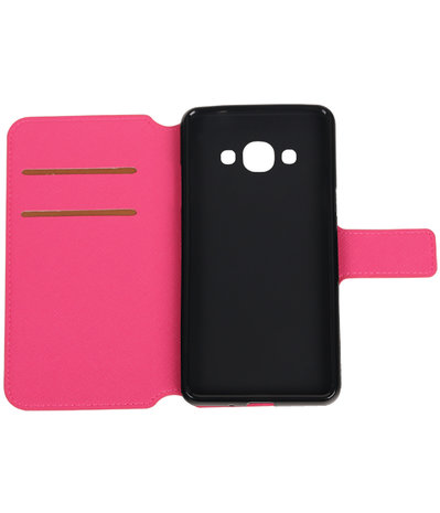 Roze Samsung Galaxy J3 Pro TPU wallet case booktype hoesje HM Book