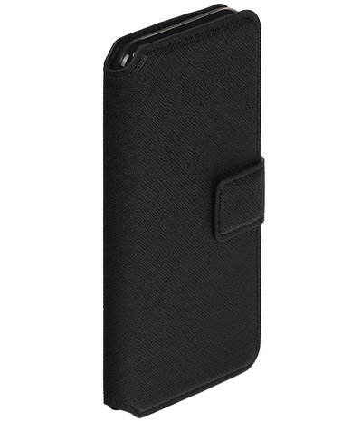 Zwart Apple iPhone 7 TPU wallet case booktype hoesje HM Book