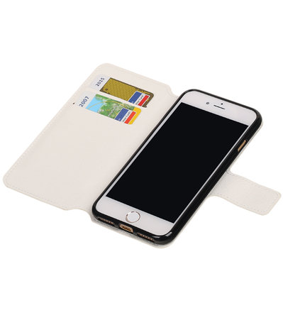 Wit Apple iPhone 7 TPU wallet case booktype hoesje HM Book