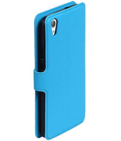 Blauw Huawei Honor Y6 II TPU wallet case booktype hoesje HM Book