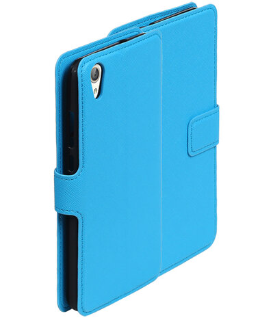 Blauw Huawei Honor Y6 II TPU wallet case booktype hoesje HM Book