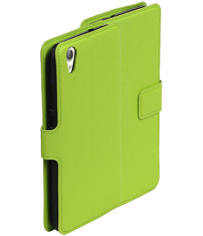 Groen Huawei Honor Y6 II TPU wallet case booktype hoesje HM Book