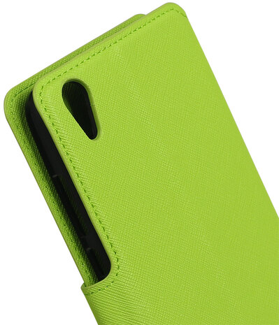 Groen Huawei Honor Y6 II TPU wallet case booktype hoesje HM Book