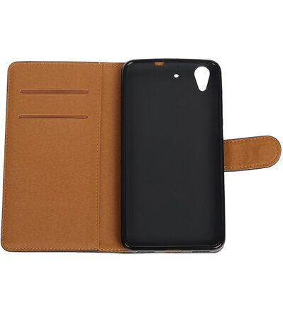 Zwart Pull-Up PU booktype wallet hoesje voor Huawei Honor 5A / Y6 II