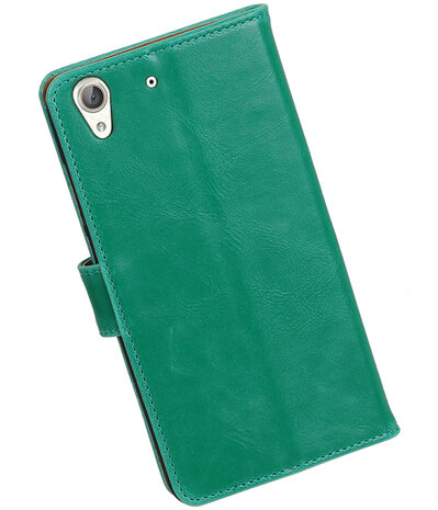 Groen Pull-Up PU booktype wallet hoesje voor Huawei Honor 5A / Y6 II