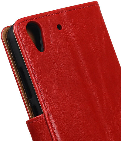 Rood Pull-Up PU booktype wallet hoesje voor Huawei Honor 5A / Y6 II