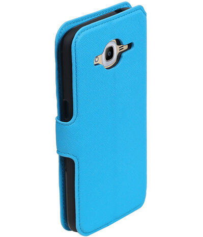 Blauw Samsung Galaxy J3 2016 TPU wallet case booktype hoesje HM Book