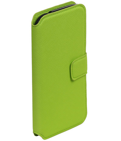 Groen Samsung Galaxy J3 2016 TPU wallet case booktype hoesje HM Book