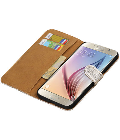 Wit Lace Booktype Samsung Galaxy S7 Plus Wallet Cover Hoesje