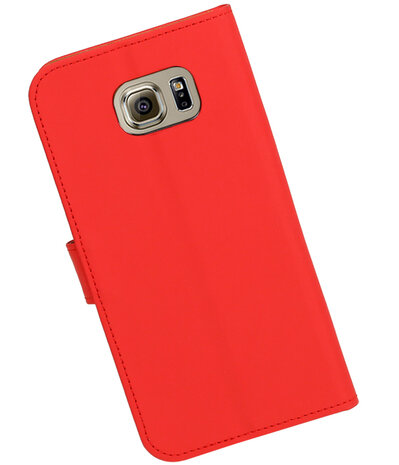 Rood Effen Booktype Hoesje voor Samsung Galaxy S7 Plus Wallet Cover