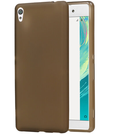 Hoesje voor Sony Xperia C6 TPU Cover Transparant Grijs