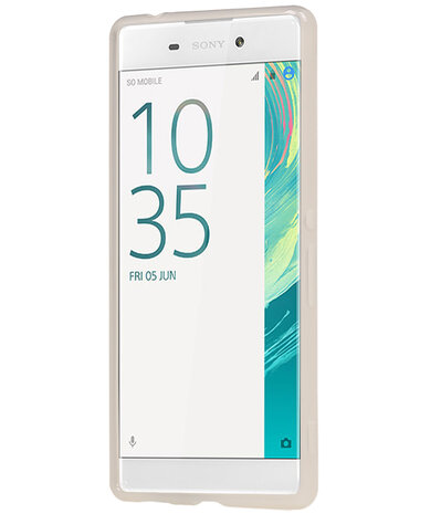 Hoesje voor Sony Xperia C6 TPU Cover Transparant Wit