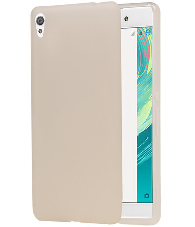 Hoesje voor Sony Xperia C6 TPU Cover Transparant Wit