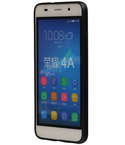 Zwart Brocant TPU back cover hoesje voor Huawei Honor Y6 / 4A