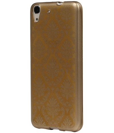 Goud Brocant TPU back cover voor Hoesje voor Huawei Honor Y6 / 4A