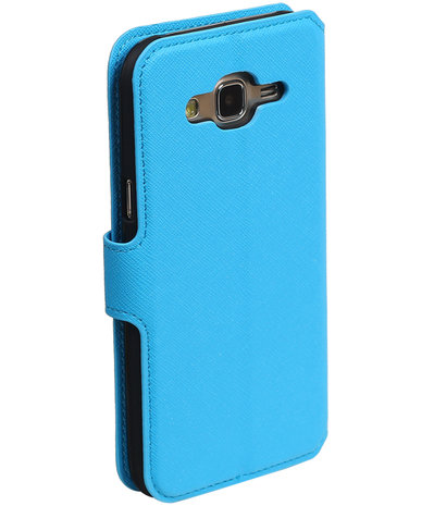 Blauw Hoesje voor Samsung Galaxy J5 2015 TPU wallet case booktype HM Book