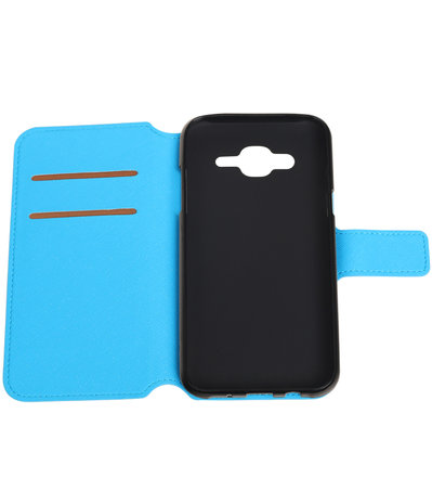 Blauw Hoesje voor Samsung Galaxy J5 2015 TPU wallet case booktype HM Book