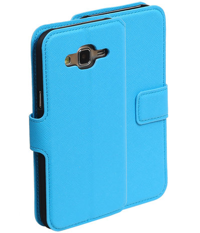 Blauw Hoesje voor Samsung Galaxy J7 2015 TPU wallet case booktype HM Book