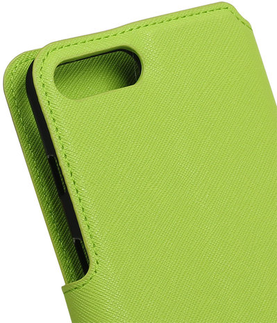 Groen Apple iPhone 7 Plus TPU wallet case booktype hoesje HM Book